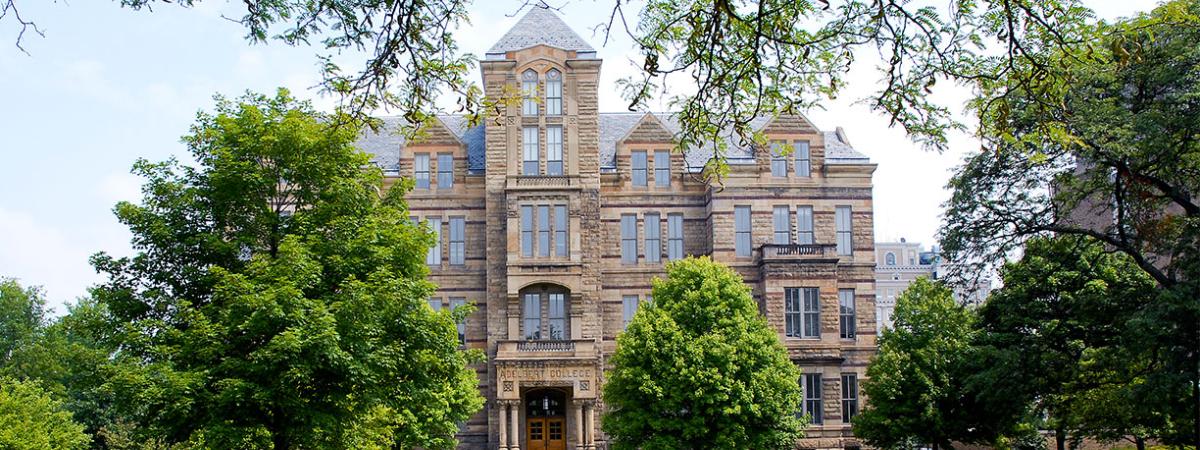 Adelbert Hall on Case Western Reserve University campus.