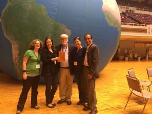 Gene Matthews winning his sustainable Cleveland award