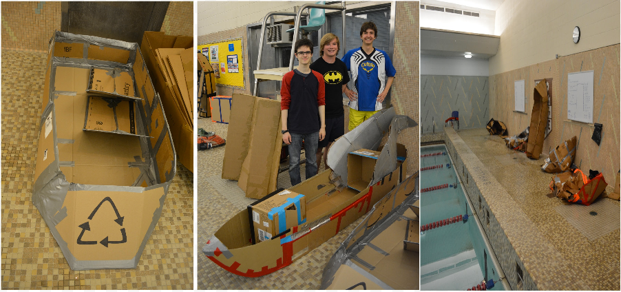 image of Regattas made from cardboard
