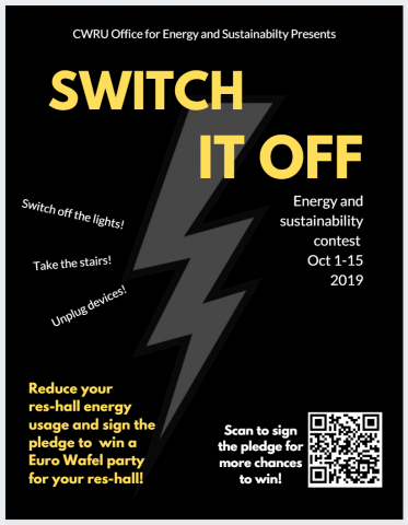 Black and yellow energy contest flyer