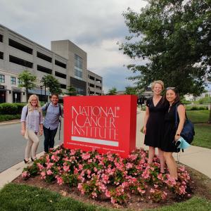 Sprint Team in front of National Cancer Institute Sign in DC