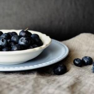 Bowl of blueberries