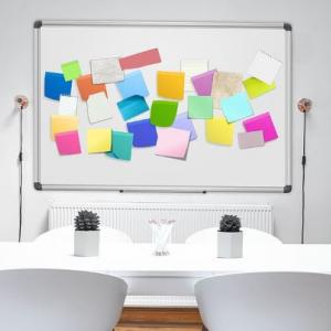 Whiteboard of project management notes