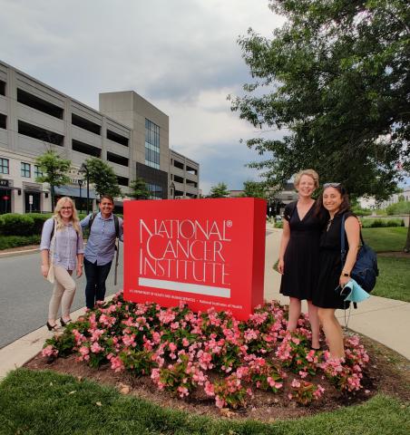 Sprint Team in front of National Cancer Institute Sign in DC