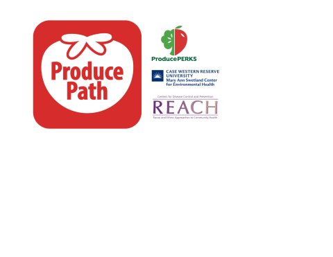 Logos for Produce Path, Produce Perks Midwest, Swetland Center & CDC REACH