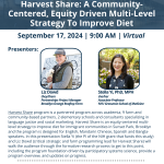 blue and white flier with details for the seminar and photos of the speakers