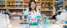 Researcher works to halt the spread of tumors.