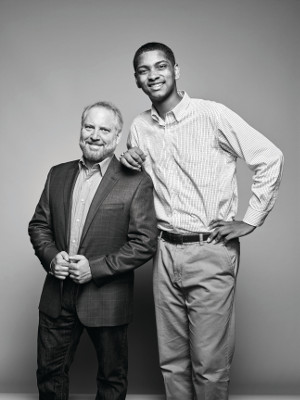 A photo of CWRU law professor Jonathan Gordon with mentee Anthony Price