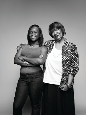 Student Ryiane Nathan poses with her mentor, CWRU nursing's Patricia McDonald