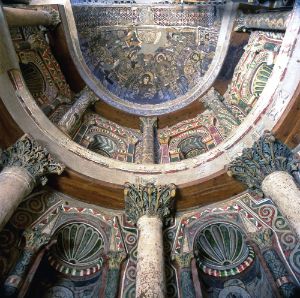 Interior of the Red Monastery sanctuary.