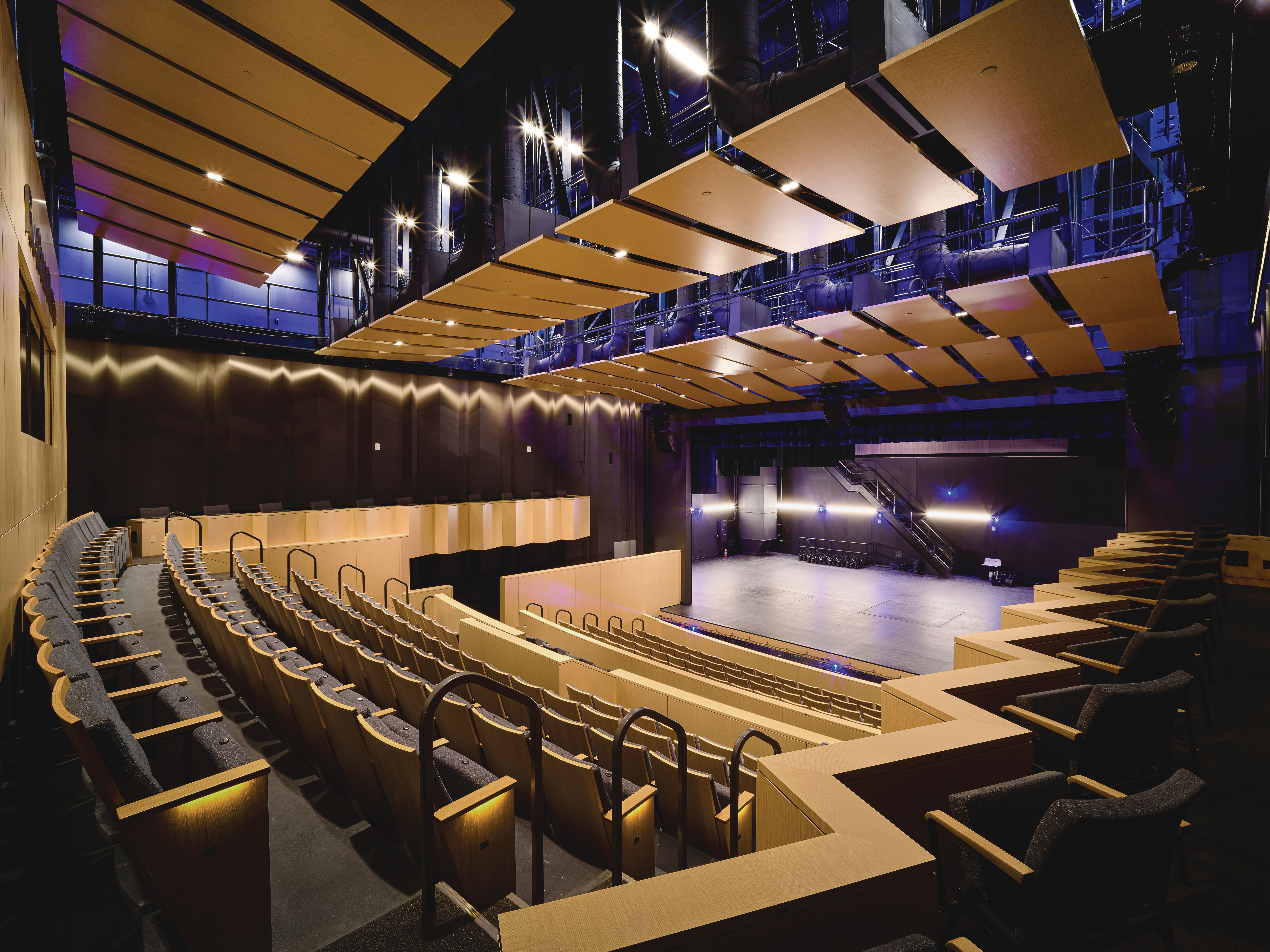 An interior shot of the Roe Green Theatre