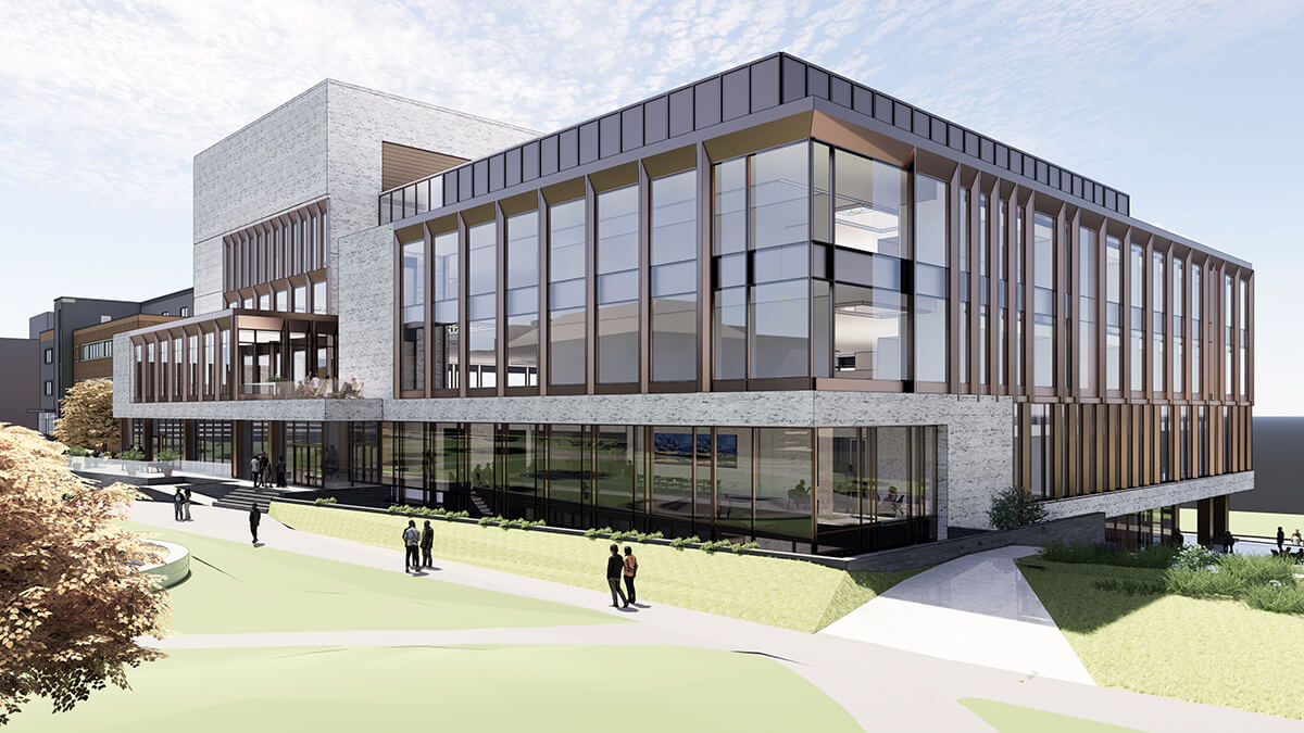 Rendering of the exterior of the new Interdisciplinary Science and Engineering Building that Case Western Reserve plans to build.
