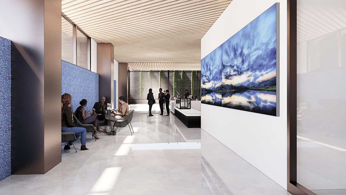 Rendering of an interior area of the planned Interdisciplinary Science and Engineering Building
