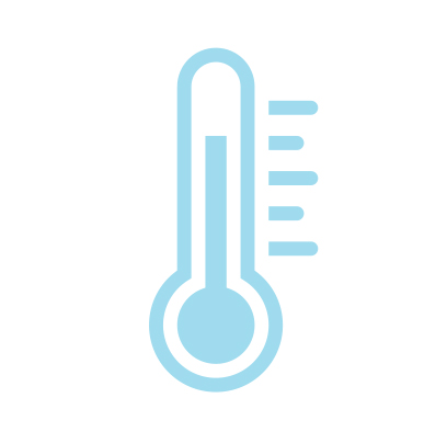 Outline illustration of a thermometer