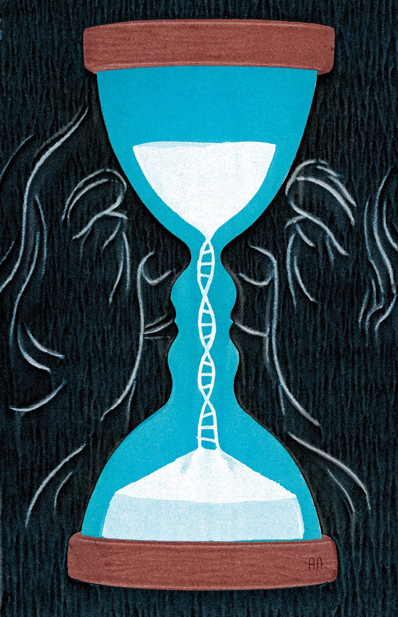 An illustration image of a sand hourglass