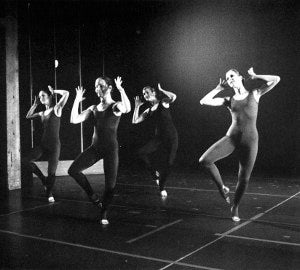 As a student, Gina Gibney danced in this campus production of "Four by Four," choreographed by CWRU's Kathryn Karipides.