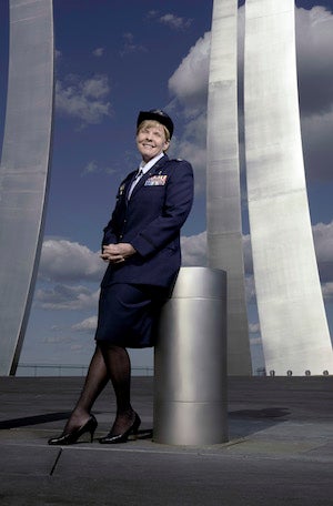 Portrait of Sharon Bannister at the Air Force Memorial