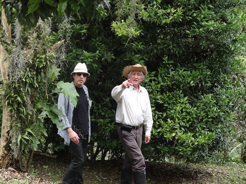 Kenneth Kosik (left) with neurologist Francisco Lopera (right)