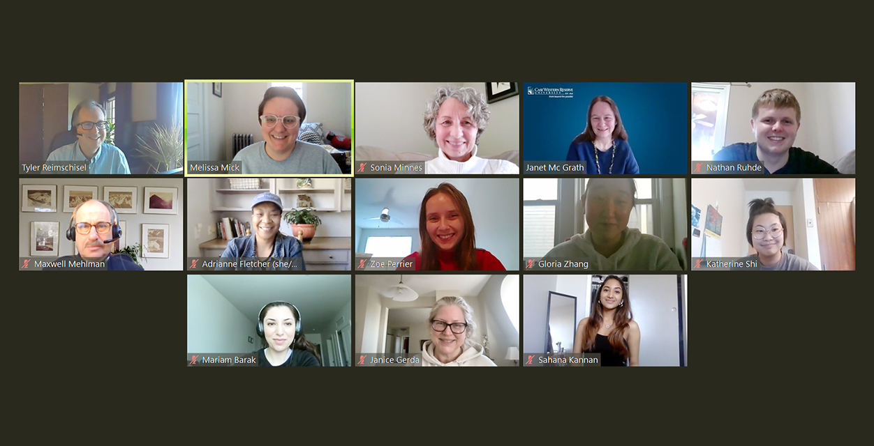 Screenshot of 13 people on a Zoom meeting