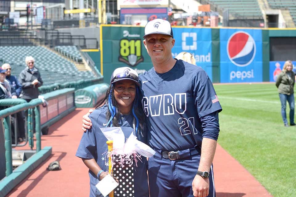 Bianca standing next to Matt Englander