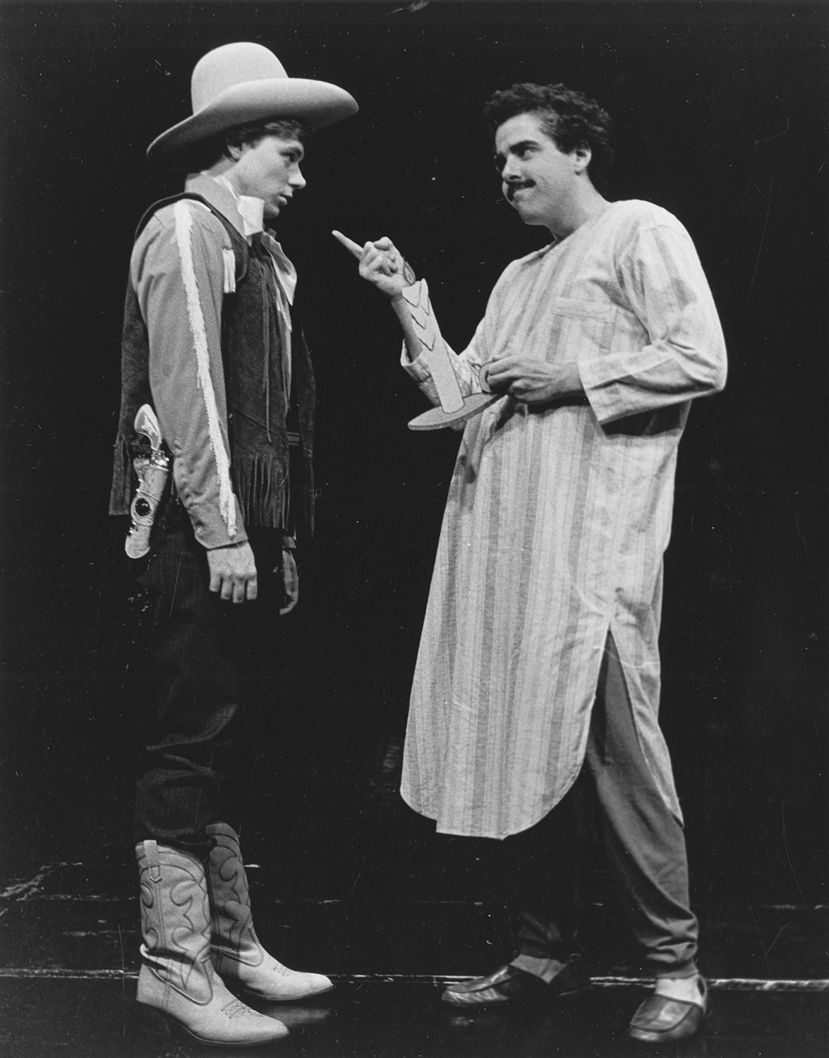 Two men acting on a stage