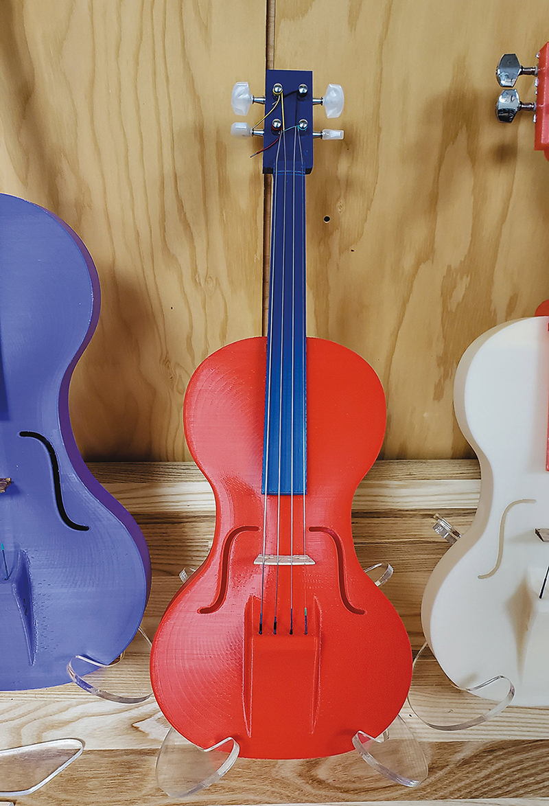 3D-printed plastic violins