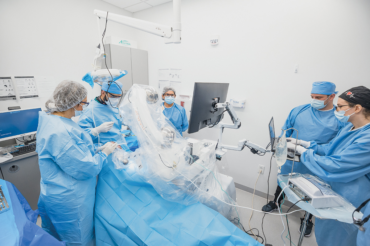 Picture of the surgery team in clinic