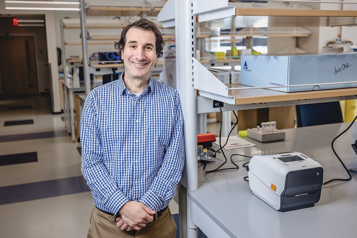 David Wald standing in his lab