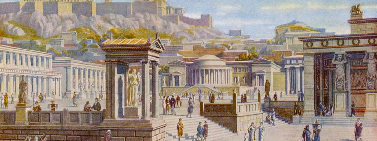 A drawing of Agora, courtesy of the Mary Evans Picture Library.