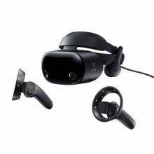 A Samsung Odyssey+ virtual reality headset against a white background.