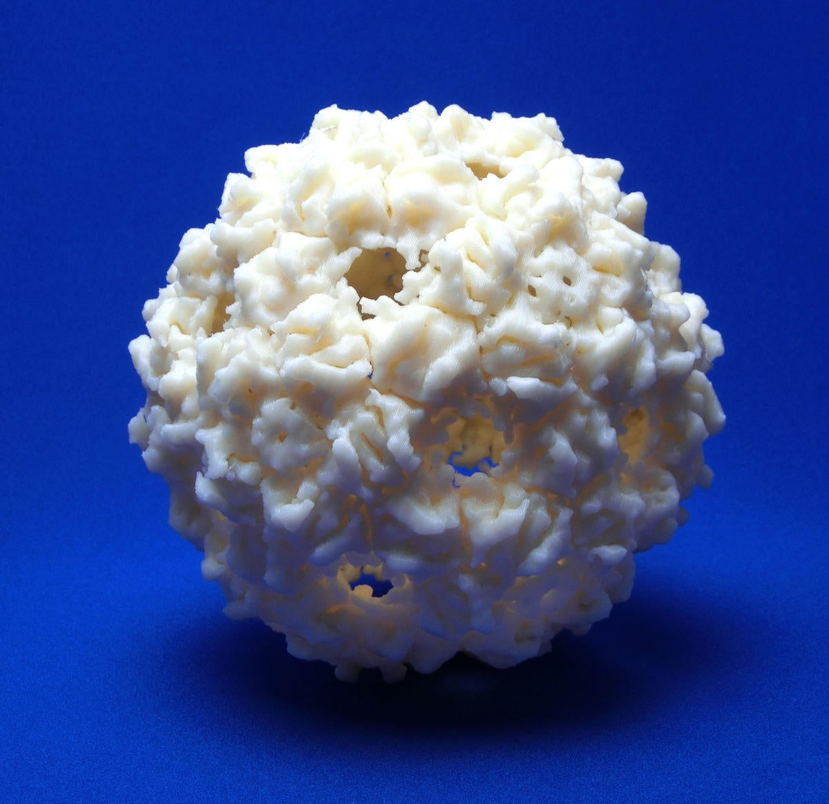 Image of a 3D printed virus 