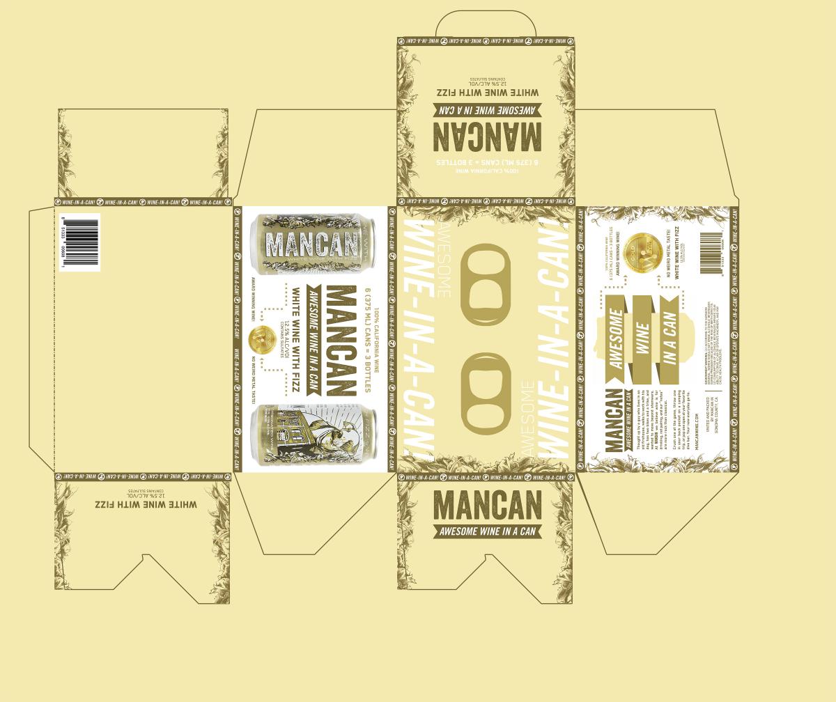 A illustration of the Mancan product packaging