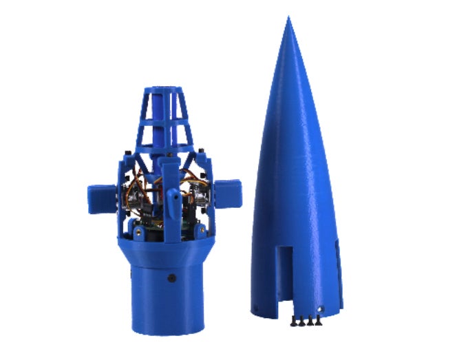 3D printed rocket pieces