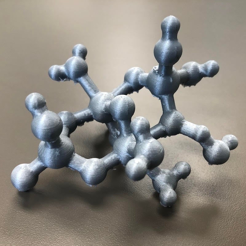 3D printed model of a titanium dioxide nanoparticle