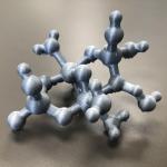 3D printed model of a titanium dioxide nanoparticle