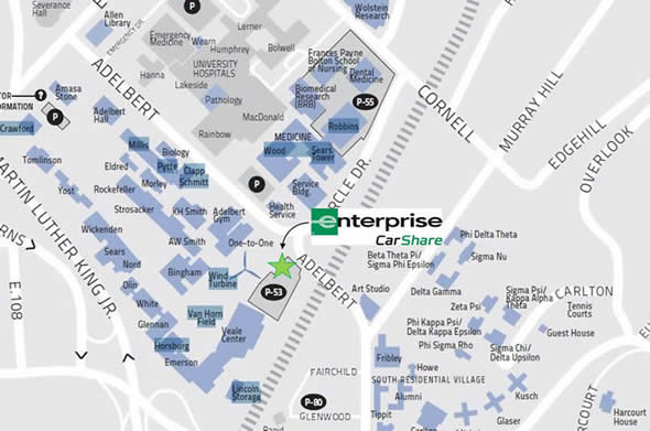 case western reserve university campus map Lot 53 Veale Garage Travel Case Western Reserve University case western reserve university campus map