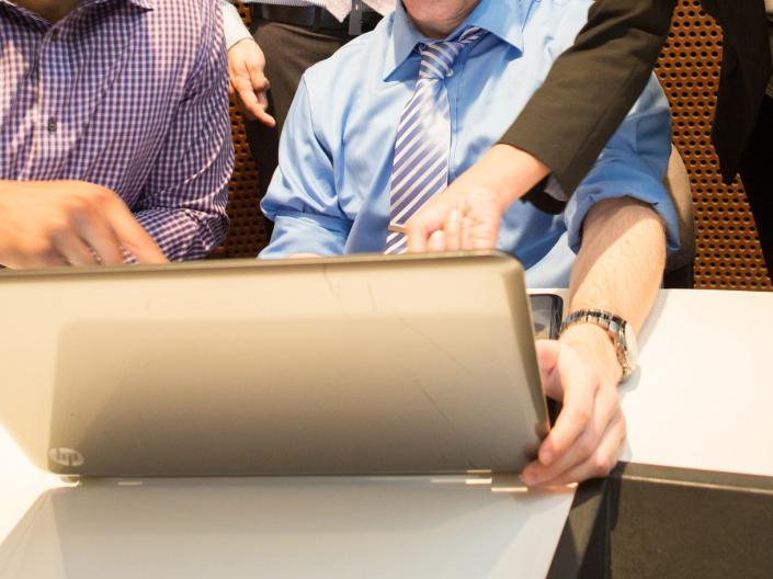 Colleagues working together