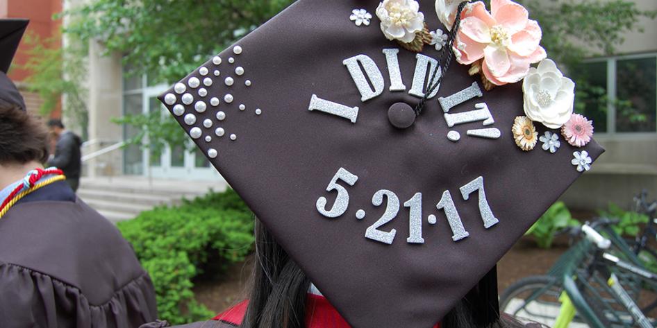 Case Western Reserve University Commencement 2017 I did it 5-21-17 decorated graduation cap