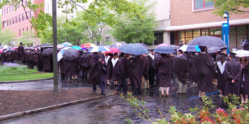 Case Western Reserve University Commencement 2016 Groundbreaking Research graduating students outside