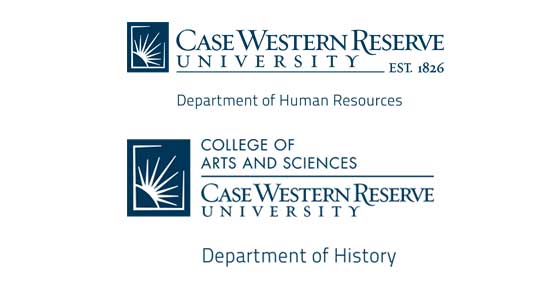 Case Western Reserve University human resources and history departmental logos