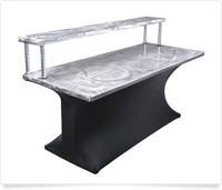 Aluminum bartop table
