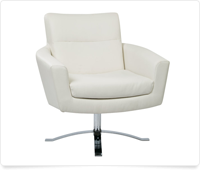 white leather chair