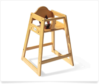 child's wooden highchair