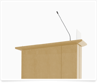 image of high tech wooden lectern