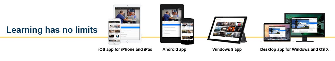 Learning Has No Limits Lynda.com Mobile banner