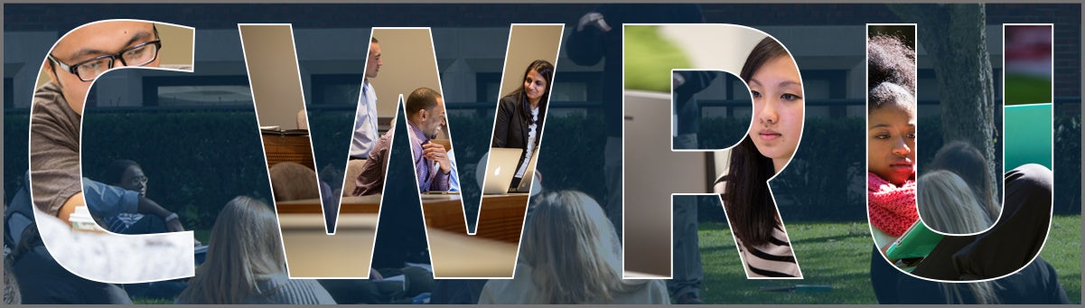 CWRU Photo mosaic banner with students on campus and in the classroom