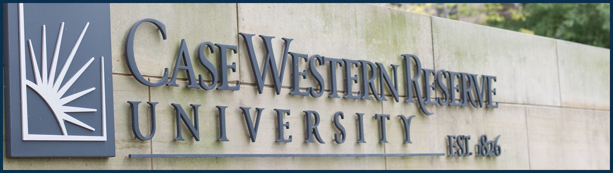 Case Western Reserve University outdoor sign