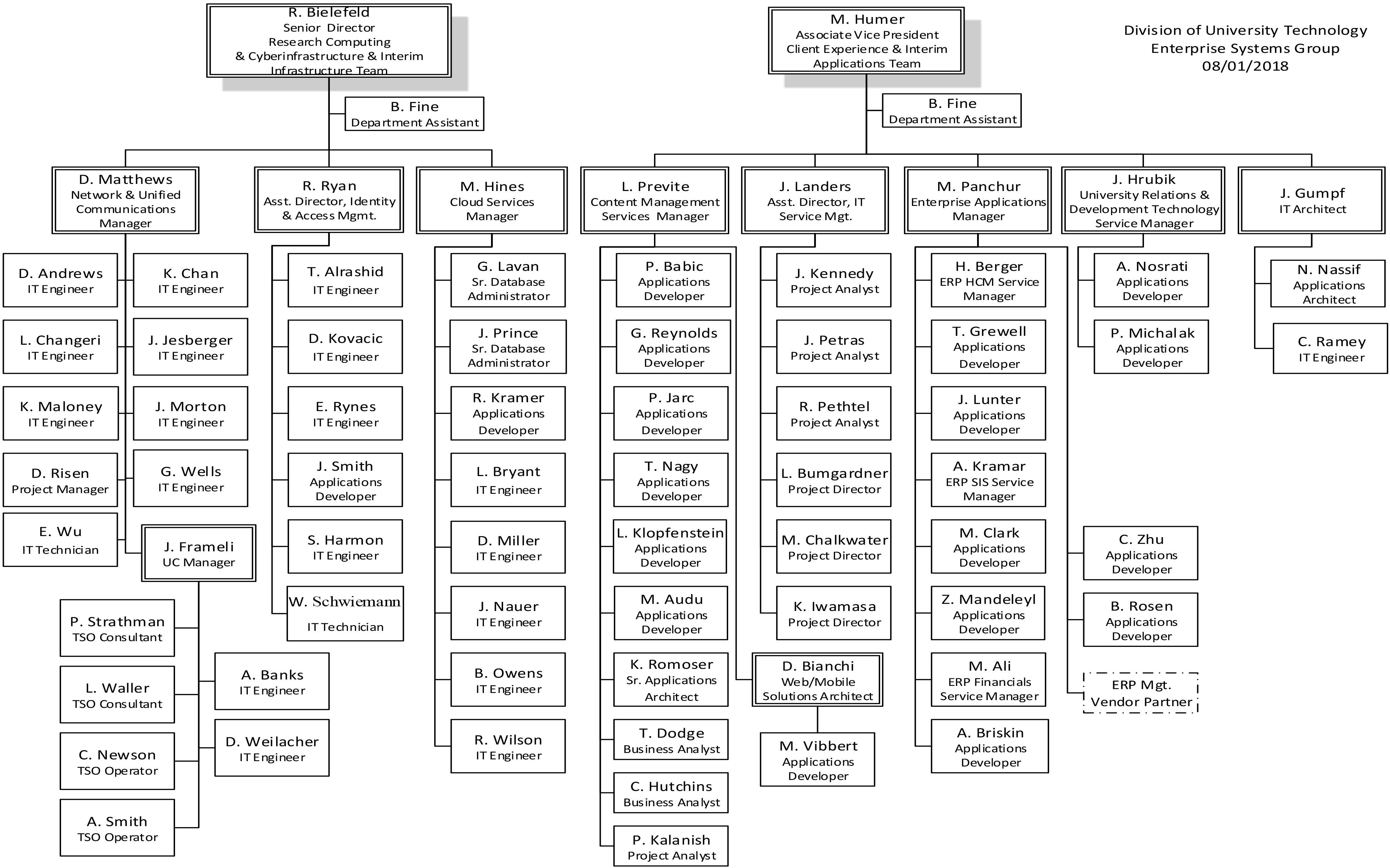 Enterprise Systems group structure