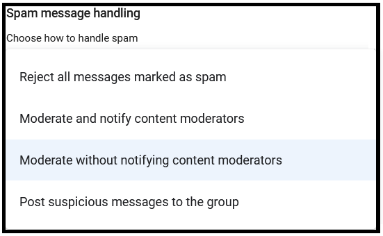 Google Groups spam massages issue escalated for further investigation