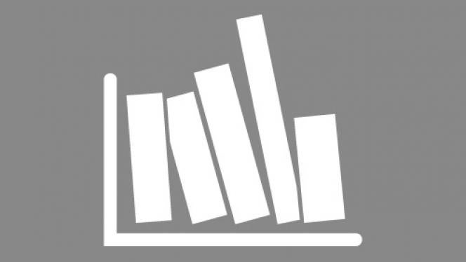 Grey icon with a white stack of books
